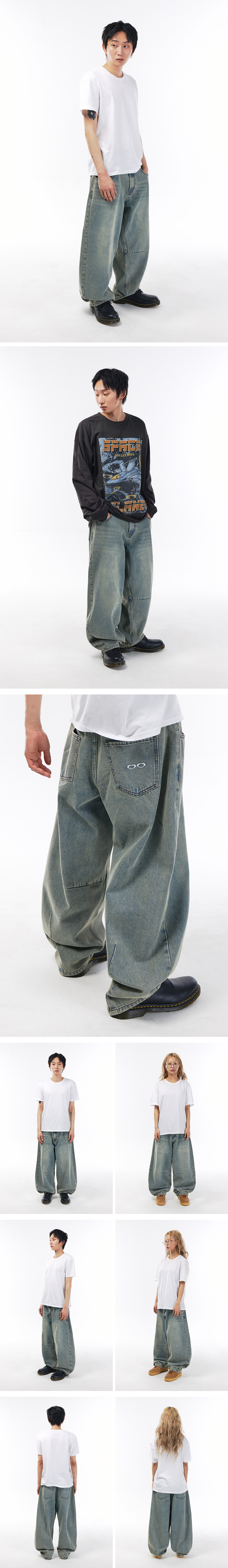【SATIIIZ】Rivaz Dart Balloon Denim Pants SATIIIZ (サティーズ) - リバースダートバルーンデニムパンツ